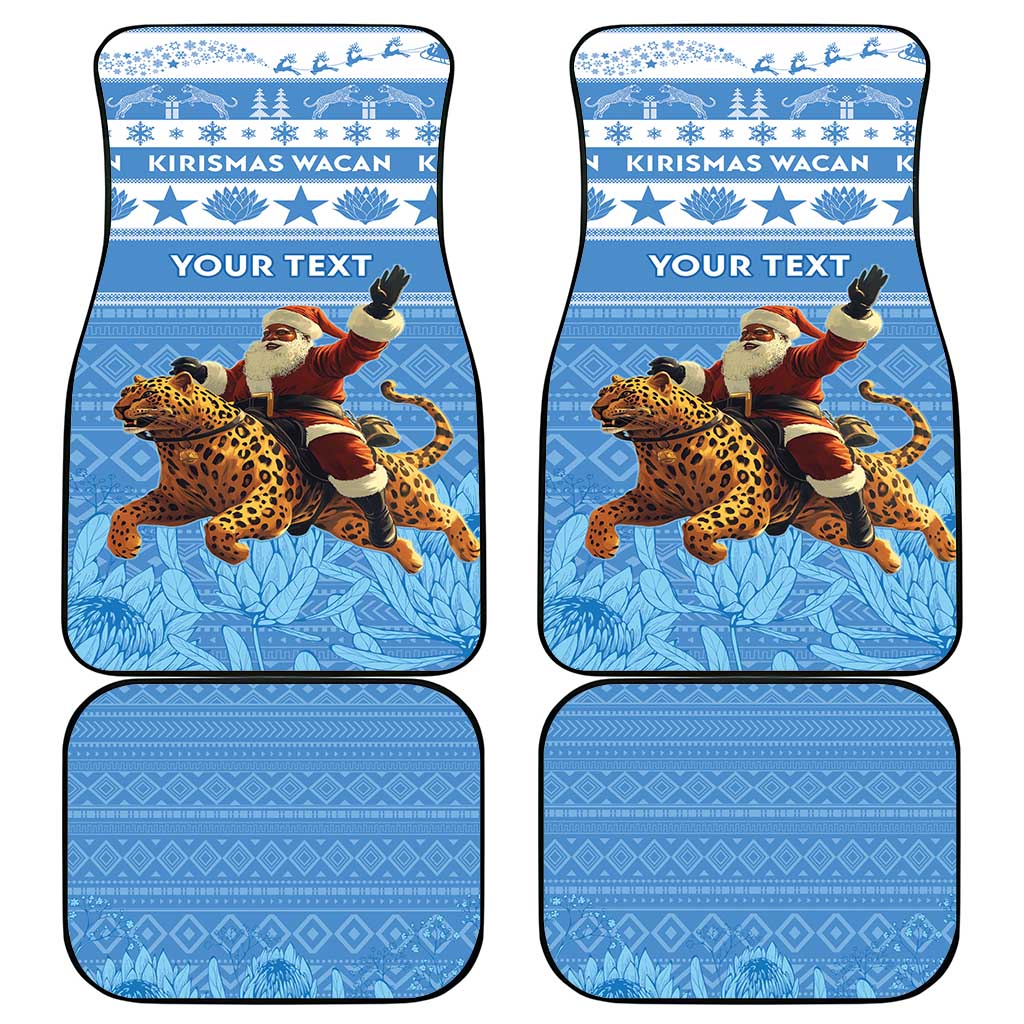 Somalia Christmas Car Mats Black Santa Riding Leopard Kirismas Wacan - Wonder Print Shop