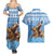 Personalised Somalia Christmas Couples Matching Summer Maxi Dress and Hawaiian Shirt Black Santa Riding Leopard Kirismas Wacan - Wonder Print Shop