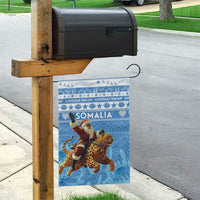 Somalia Christmas Garden Flag Black Santa Riding Leopard Kirismas Wacan - Wonder Print Shop