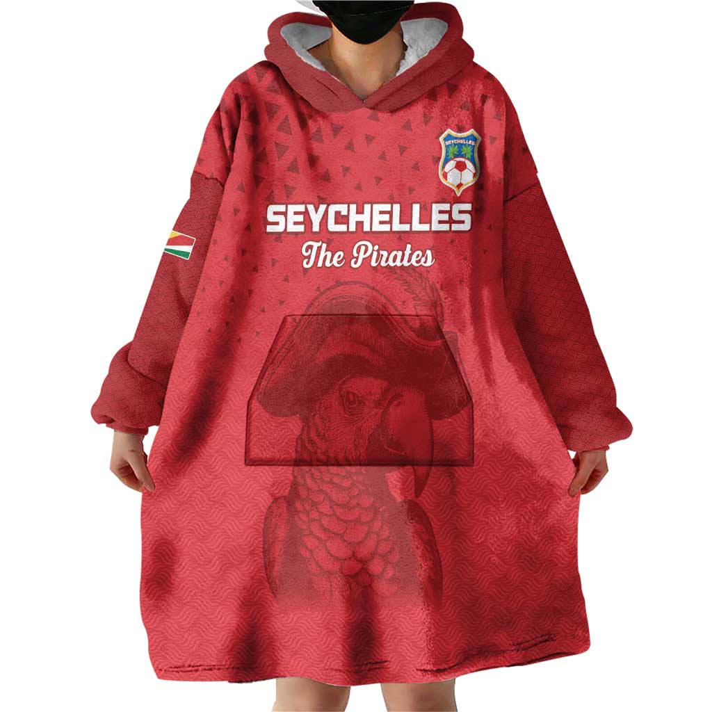 Custom Seychelles Football Wearable Blanket Hoodie Go The Pirates - Wonder Print Shop
