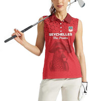 Custom Seychelles Football Women Sleeveless Polo Shirt Go The Pirates - Wonder Print Shop