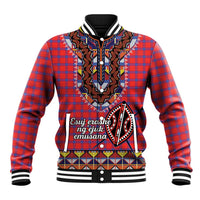 Personalised Kenya Maasai Shuka Baseball Jacket Mix Dashiki - Beadwork Pattern - Wonder Print Shop