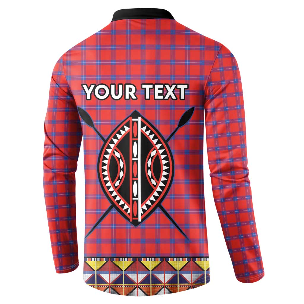 Personalised Kenya Maasai Shuka Button Sweatshirt Mix Dashiki - Beadwork Pattern - Wonder Print Shop