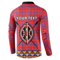 Personalised Kenya Maasai Shuka Button Sweatshirt Mix Dashiki - Beadwork Pattern - Wonder Print Shop