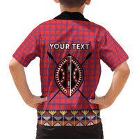 Personalised Kenya Maasai Shuka Family Matching Off Shoulder Maxi Dress and Hawaiian Shirt Mix Dashiki - Beadwork Pattern - Wonder Print Shop