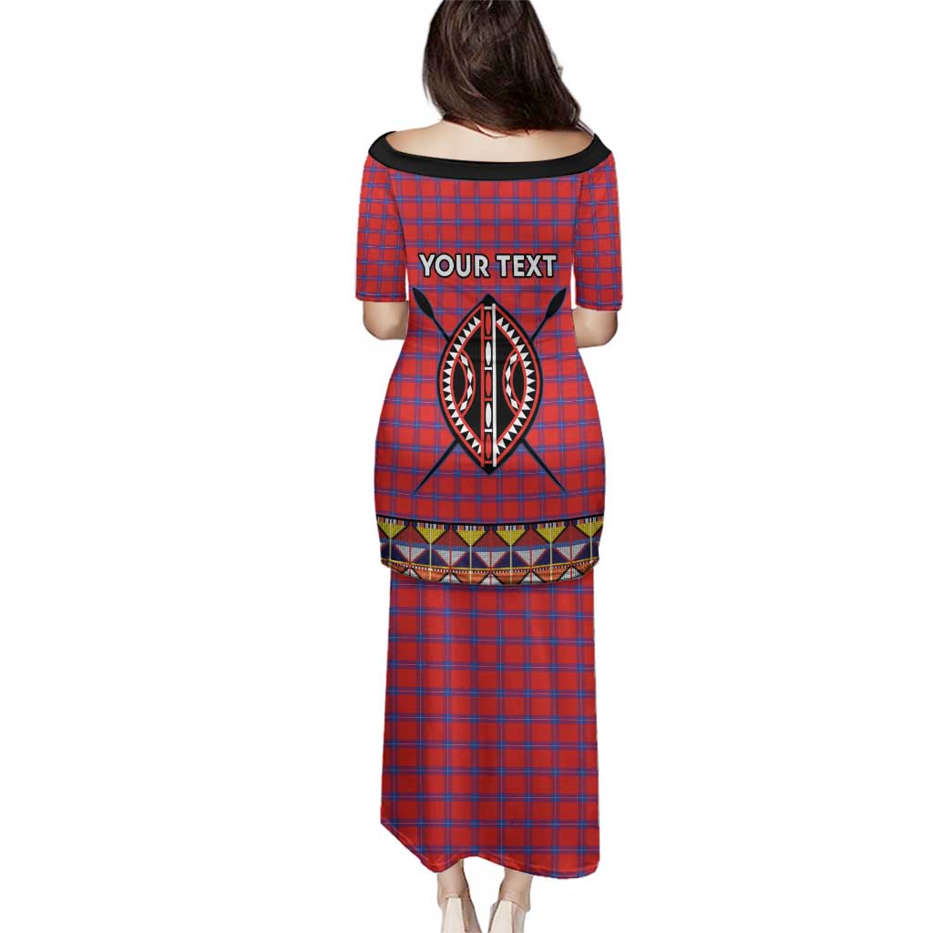 Personalised Kenya Maasai Shuka Family Matching Puletasi and Hawaiian Shirt Mix Dashiki - Beadwork Pattern - Wonder Print Shop