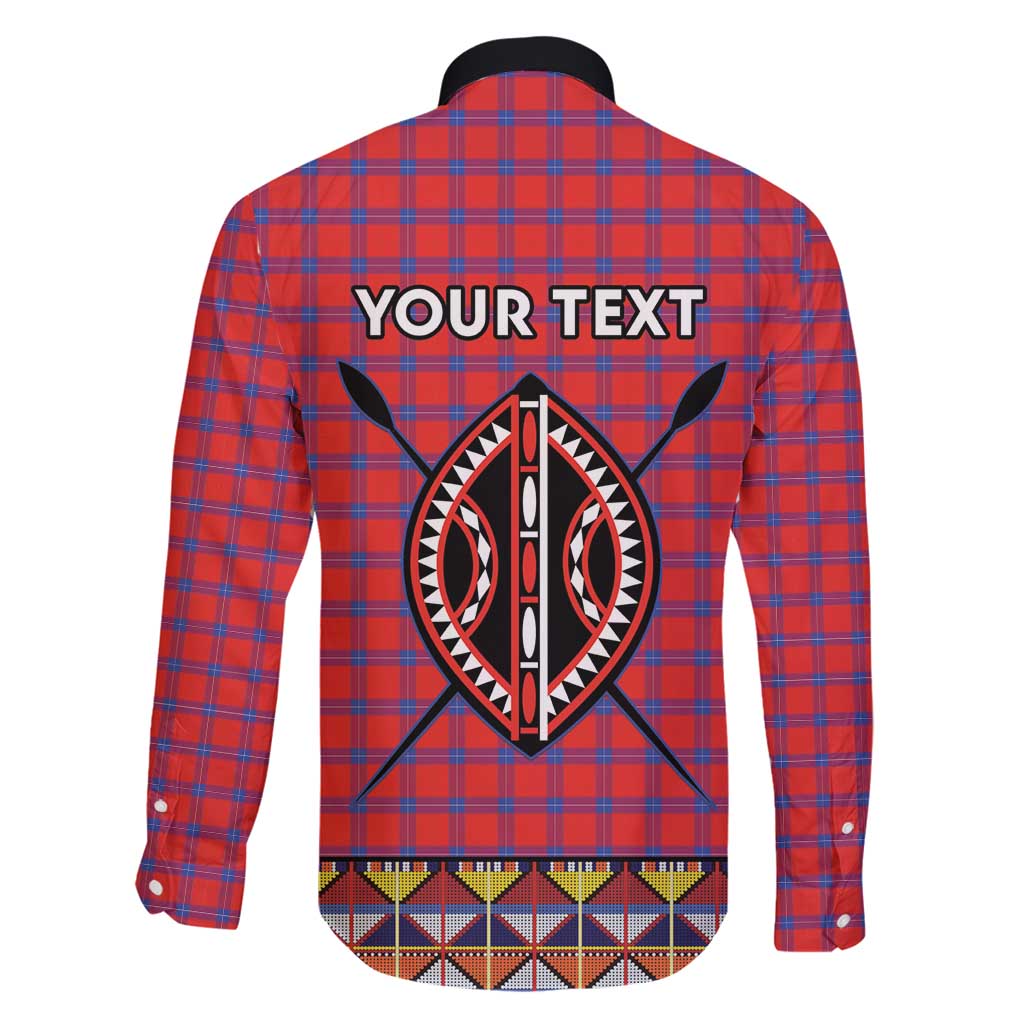 Personalised Kenya Maasai Shuka Family Matching Summer Maxi Dress and Hawaiian Shirt Mix Dashiki - Beadwork Pattern - Wonder Print Shop