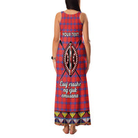 Personalised Kenya Maasai Shuka Family Matching Tank Maxi Dress and Hawaiian Shirt Mix Dashiki - Beadwork Pattern - Wonder Print Shop