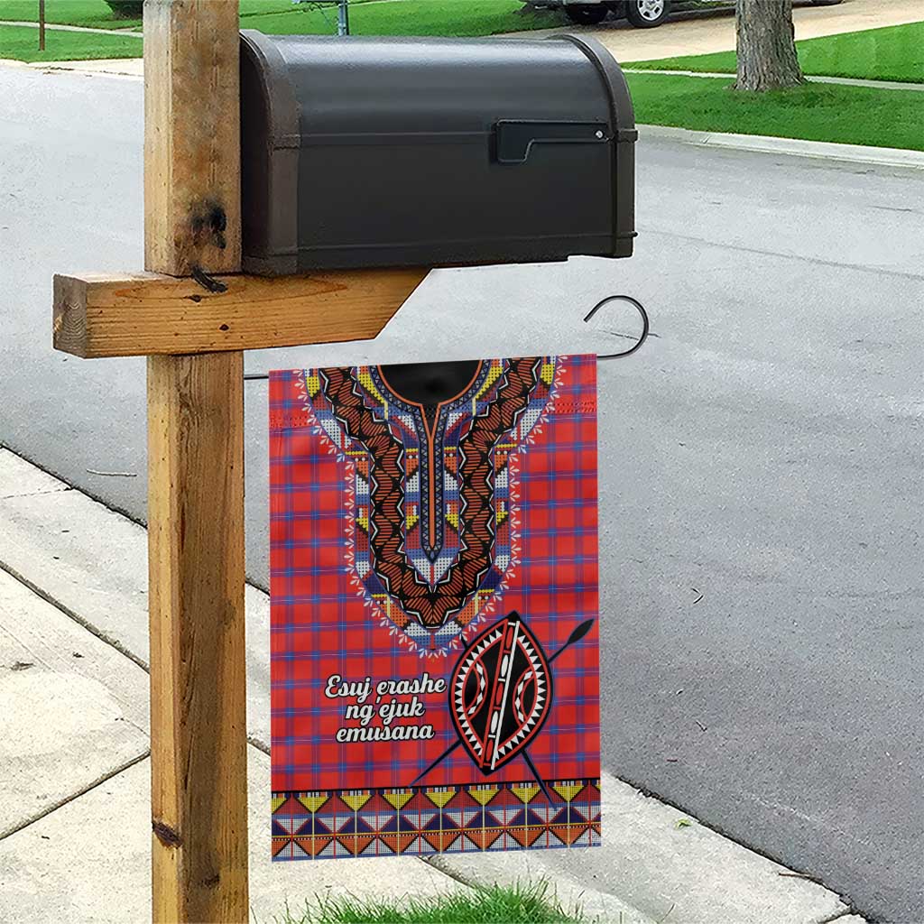 Kenya Maasai Shuka Garden Flag Mix Dashiki - Beadwork Pattern - Wonder Print Shop