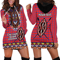 Personalised Kenya Maasai Shuka Hoodie Dress Mix Dashiki - Beadwork Pattern - Wonder Print Shop