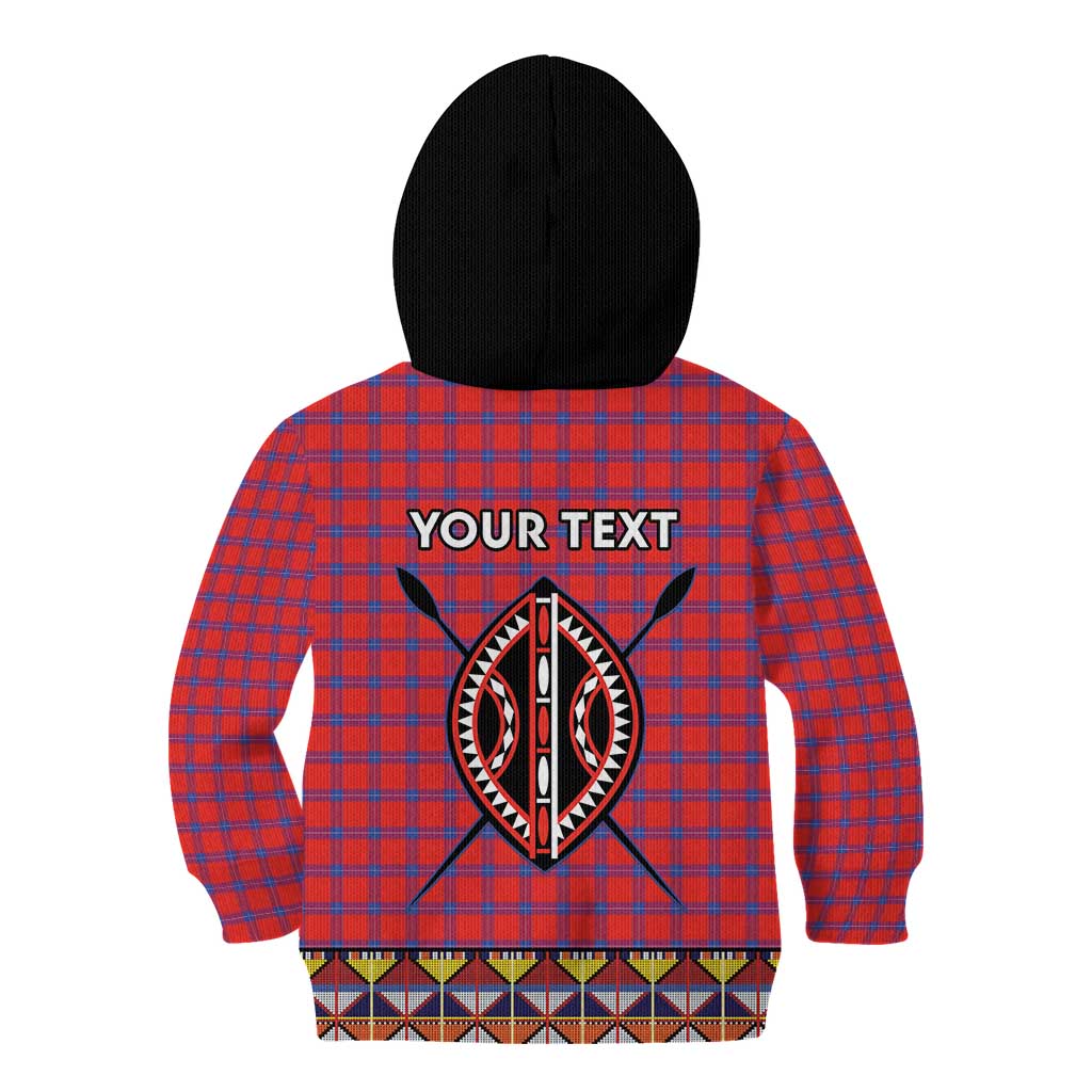 Personalised Kenya Maasai Shuka Kid Hoodie Mix Dashiki - Beadwork Pattern - Wonder Print Shop