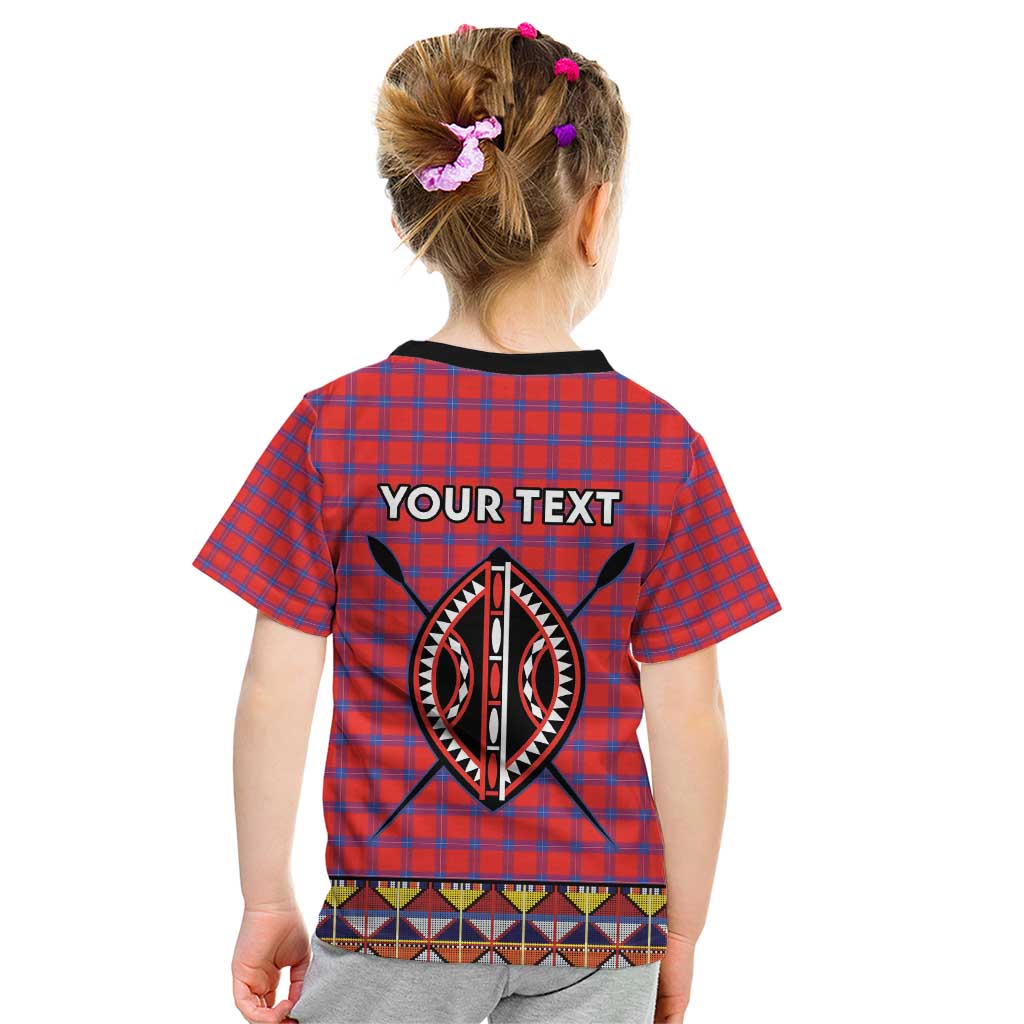 Personalised Kenya Maasai Shuka Kid T Shirt Mix Dashiki - Beadwork Pattern - Wonder Print Shop