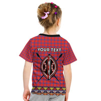 Personalised Kenya Maasai Shuka Kid T Shirt Mix Dashiki - Beadwork Pattern - Wonder Print Shop