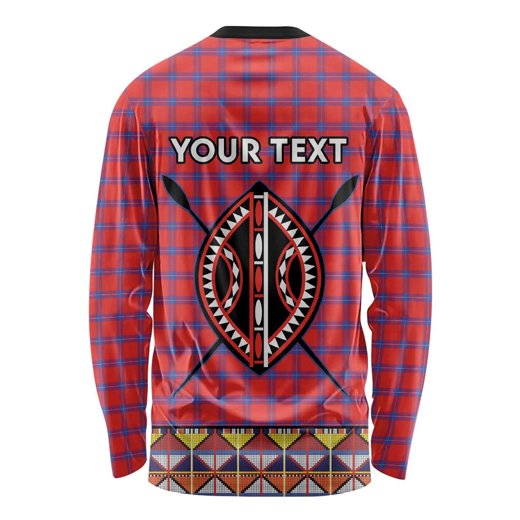 Personalised Kenya Maasai Shuka Long Sleeve Shirt Mix Dashiki - Beadwork Pattern - Wonder Print Shop