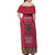 Personalised Kenya Maasai Shuka Off Shoulder Maxi Dress Mix Dashiki - Beadwork Pattern - Wonder Print Shop