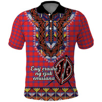 Personalised Kenya Maasai Shuka Polo Shirt Mix Dashiki - Beadwork Pattern - Wonder Print Shop
