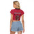 Personalised Kenya Maasai Shuka Raglan Cropped T Shirt Mix Dashiki - Beadwork Pattern - Wonder Print Shop