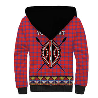 Personalised Kenya Maasai Shuka Sherpa Hoodie Mix Dashiki - Beadwork Pattern - Wonder Print Shop