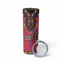 Personalized Kenya Maasai Shuka Skinny Tumbler Mix Dashiki - Beadwork Pattern - Wonder Print Shop