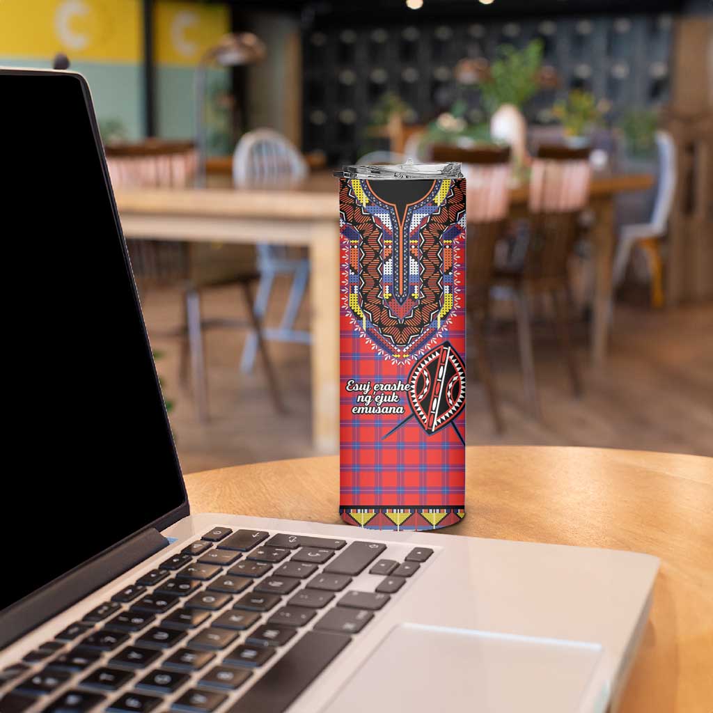 Personalized Kenya Maasai Shuka Skinny Tumbler Mix Dashiki - Beadwork Pattern - Wonder Print Shop