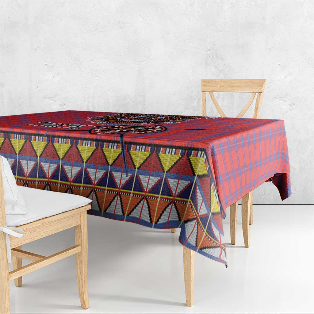 Kenya Maasai Shuka Tablecloth Mix Dashiki - Beadwork Pattern - Wonder Print Shop
