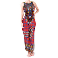 Personalised Kenya Maasai Shuka Tank Maxi Dress Mix Dashiki - Beadwork Pattern - Wonder Print Shop