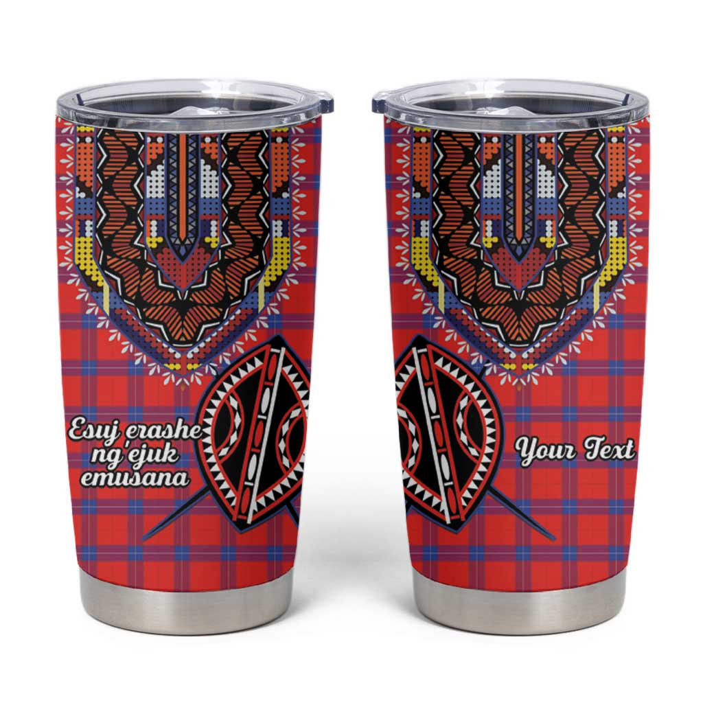 Personalized Kenya Maasai Shuka Tumbler Cup Mix Dashiki - Beadwork Pattern - Wonder Print Shop