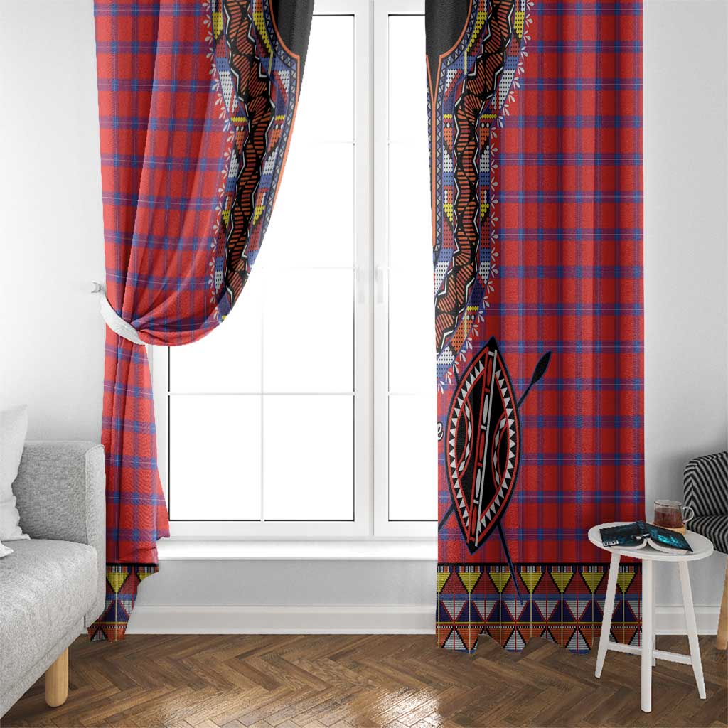 Kenya Maasai Shuka Window Curtain Mix Dashiki - Beadwork Pattern - Wonder Print Shop