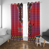Kenya Maasai Shuka Window Curtain Mix Dashiki - Beadwork Pattern - Wonder Print Shop