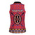 Personalised Kenya Maasai Shuka Women Sleeveless Polo Shirt Mix Dashiki - Beadwork Pattern - Wonder Print Shop