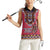 Personalised Kenya Maasai Shuka Women Sleeveless Polo Shirt Mix Dashiki - Beadwork Pattern - Wonder Print Shop