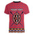 Personalised Kenya Maasai Shuka Women V-Neck T-Shirt Mix Dashiki - Beadwork Pattern - Wonder Print Shop
