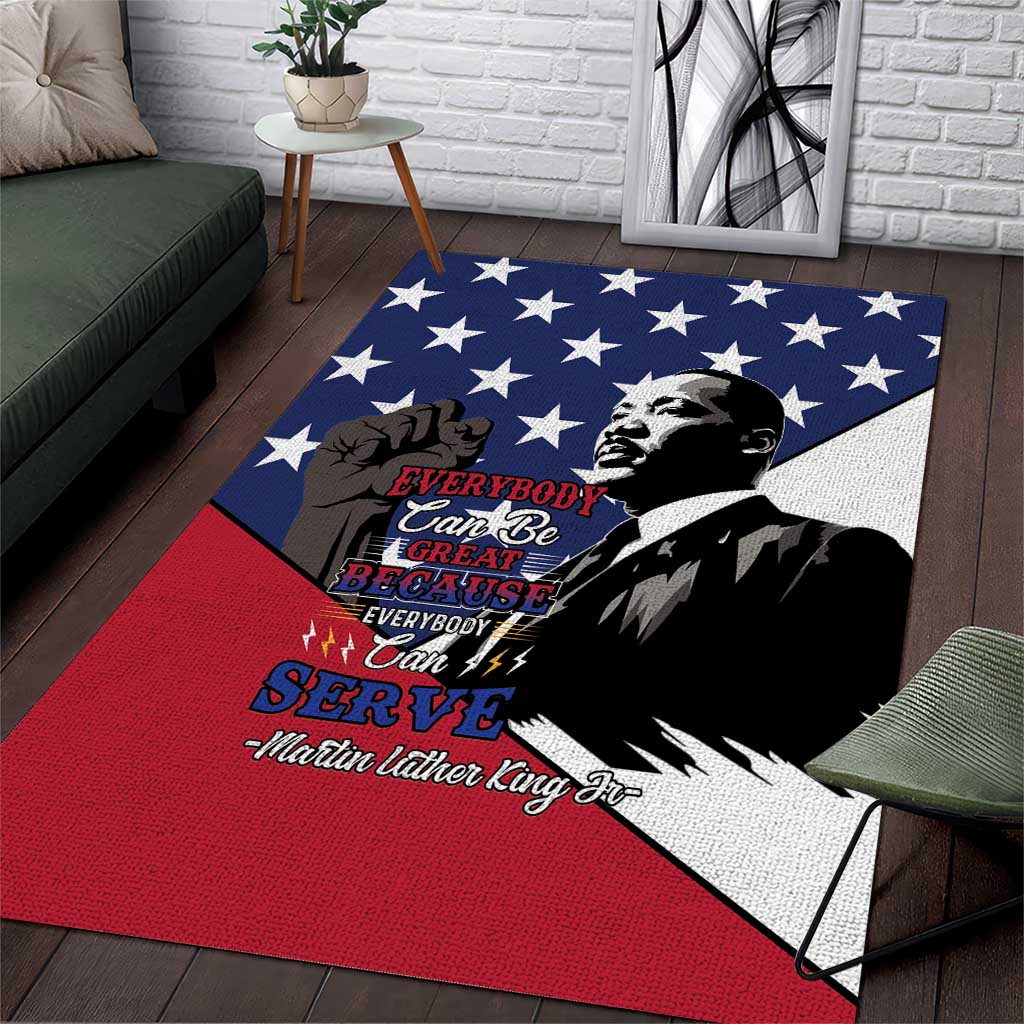 Happy MLK Day Area Rug Everybody Can Be Great Because Everybody Can Serve - Wonder Print Shop