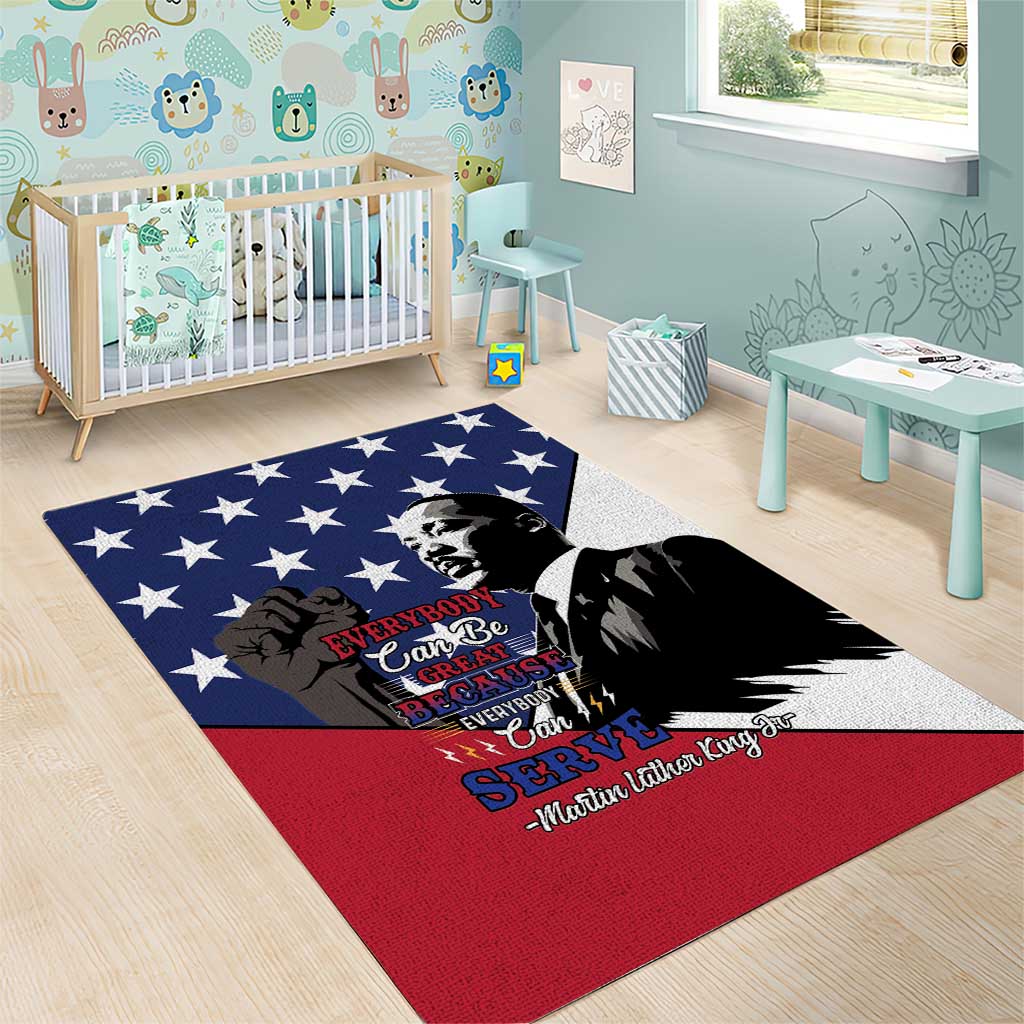 Happy MLK Day Area Rug Everybody Can Be Great Because Everybody Can Serve - Wonder Print Shop