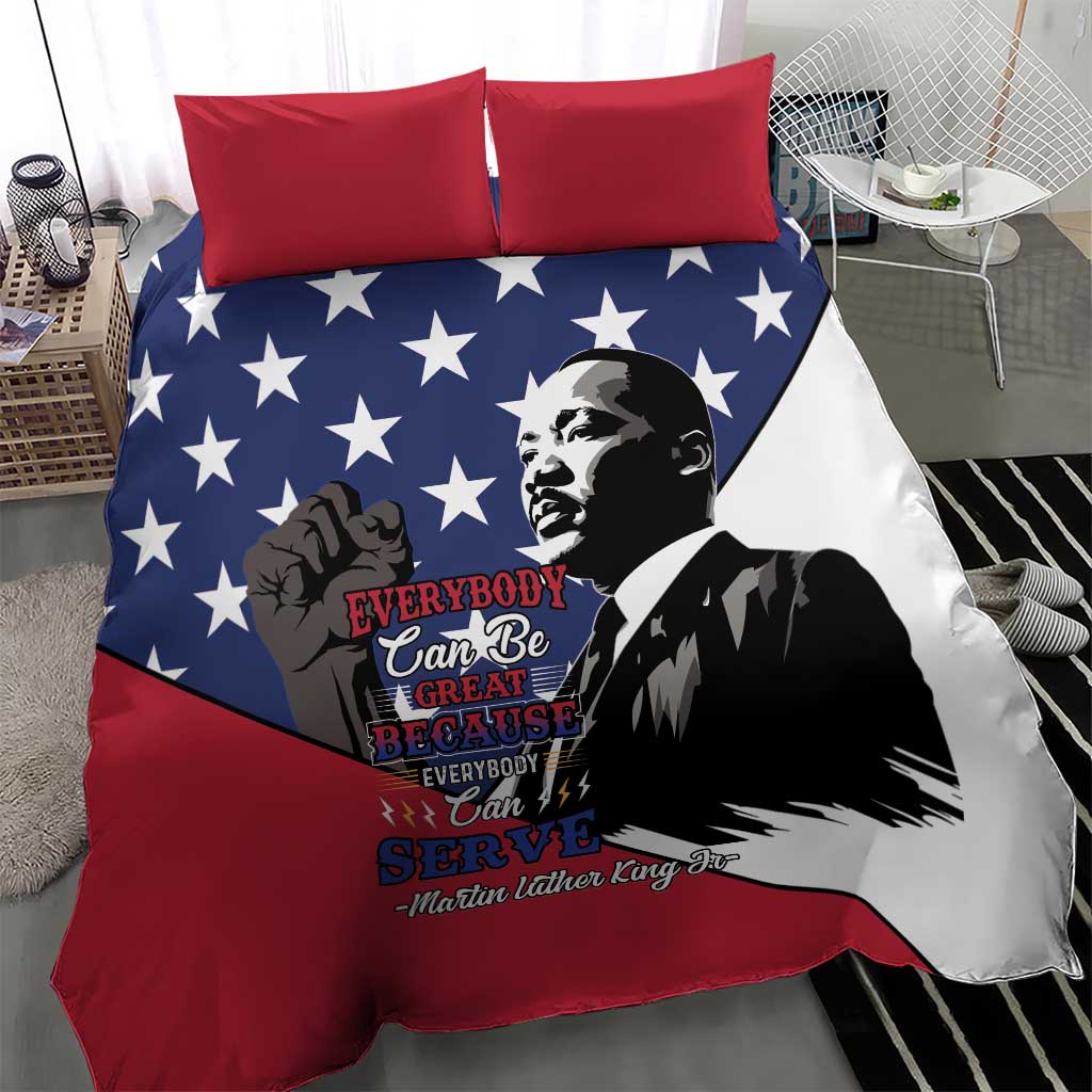 Happy MLK Day Bedding Set Everybody Can Be Great Because Everybody Can Serve - Wonder Print Shop