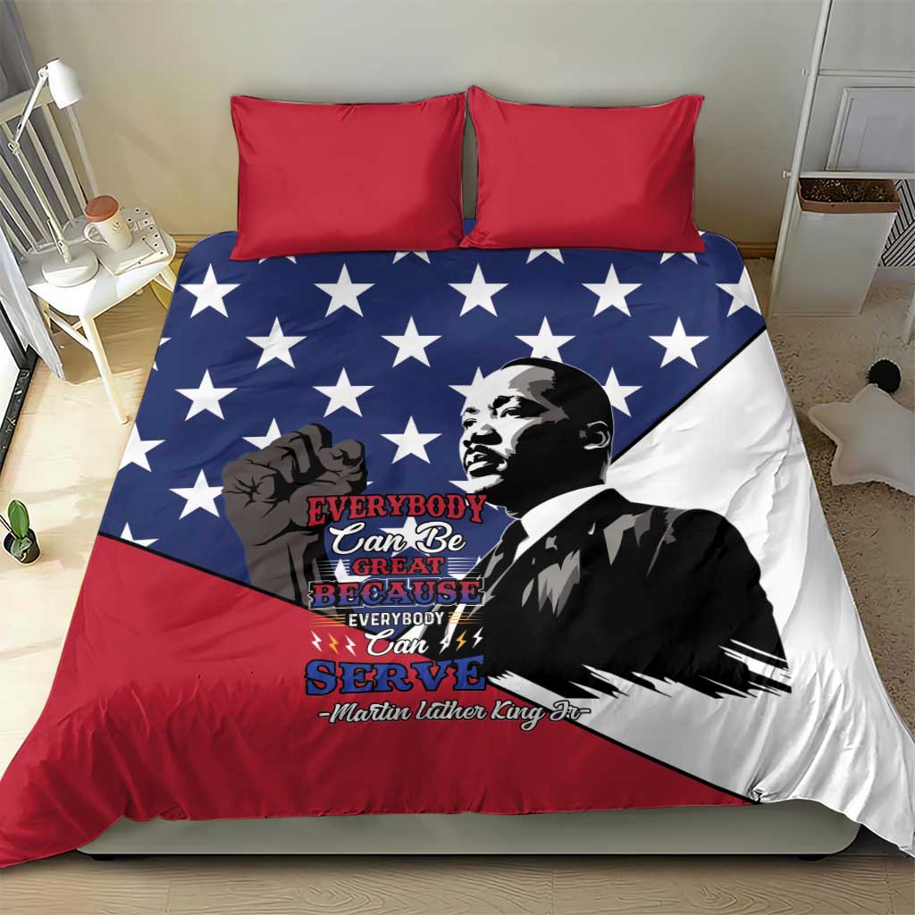 Happy MLK Day Bedding Set Everybody Can Be Great Because Everybody Can Serve - Wonder Print Shop