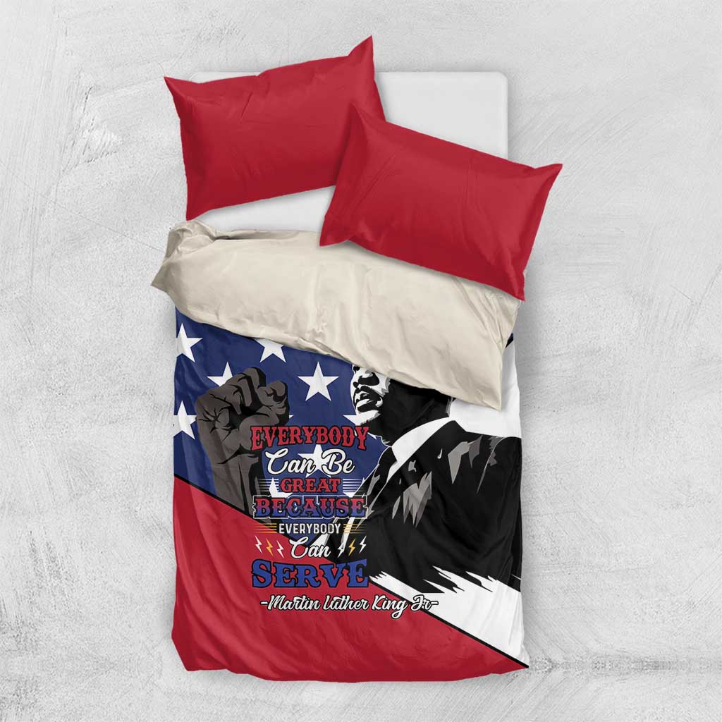 Happy MLK Day Bedding Set Everybody Can Be Great Because Everybody Can Serve - Wonder Print Shop