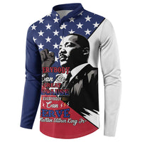 Happy MLK Day Button Sweatshirt Everybody Can Be Great Because Everybody Can Serve - Wonder Print Shop