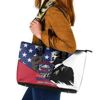 Happy MLK Day Leather Tote Bag Everybody Can Be Great Because Everybody Can Serve - Wonder Print Shop