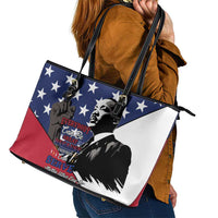 Happy MLK Day Leather Tote Bag Everybody Can Be Great Because Everybody Can Serve - Wonder Print Shop