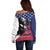 Happy MLK Day Off Shoulder Sweater Everybody Can Be Great Because Everybody Can Serve - Wonder Print Shop