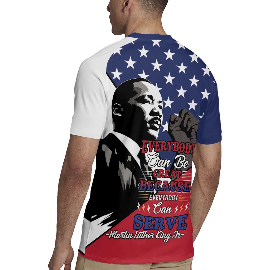 Happy MLK Day Rugby Jersey Everybody Can Be Great Because Everybody Can Serve - Wonder Print Shop