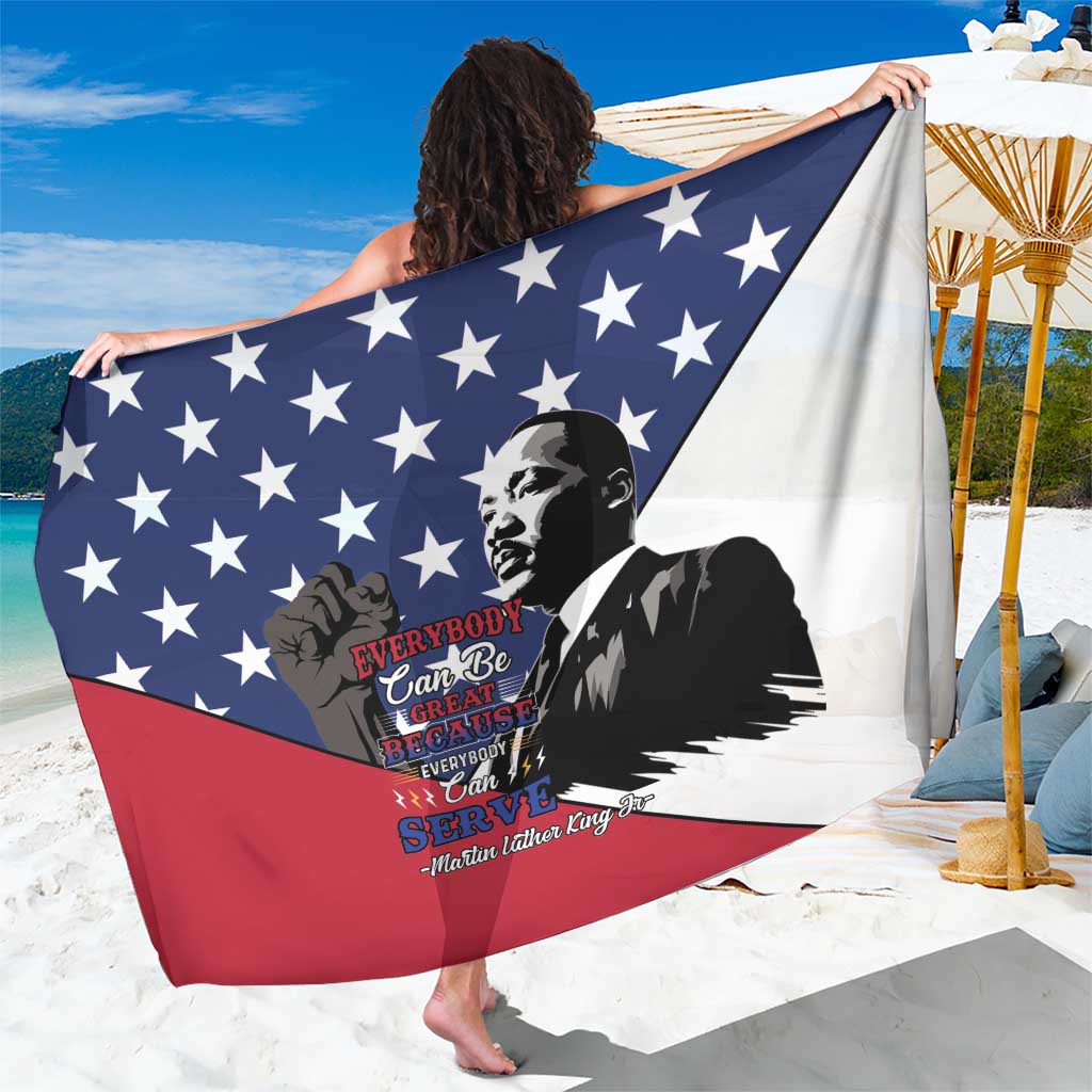 Happy MLK Day Sarong Everybody Can Be Great Because Everybody Can Serve - Wonder Print Shop