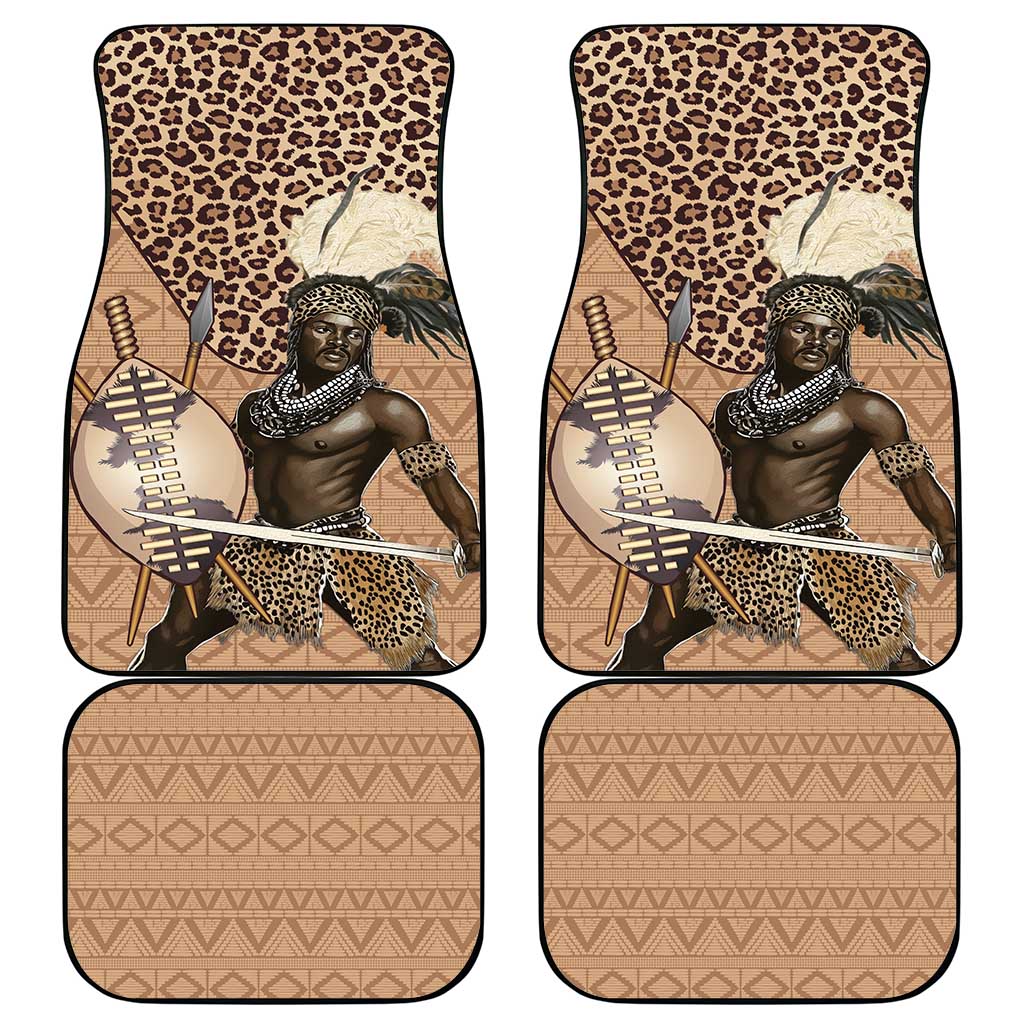South Africa Zulu People Car Mats Zulu Warrior - Wonder Print Shop
