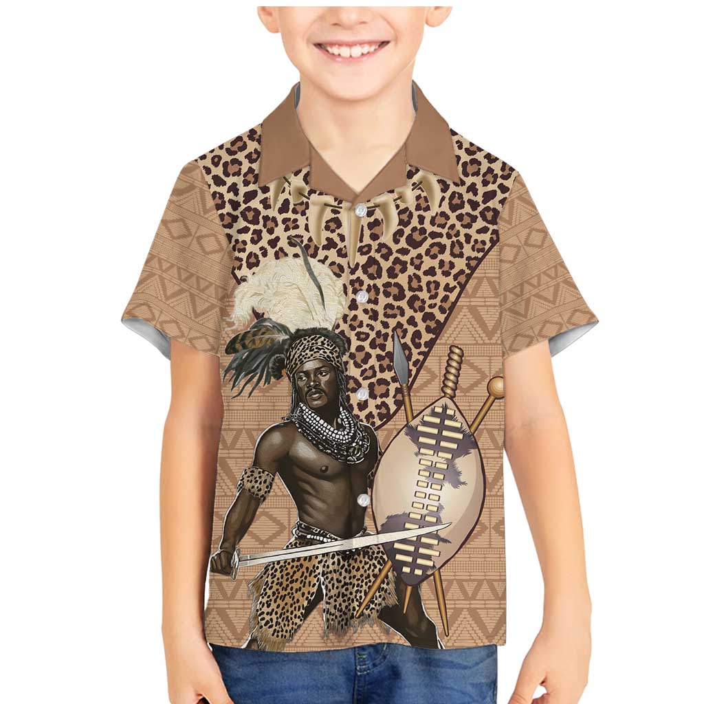 South Africa Zulu People Family Matching Mermaid Dress and Hawaiian Shirt Zulu Warrior - Wonder Print Shop