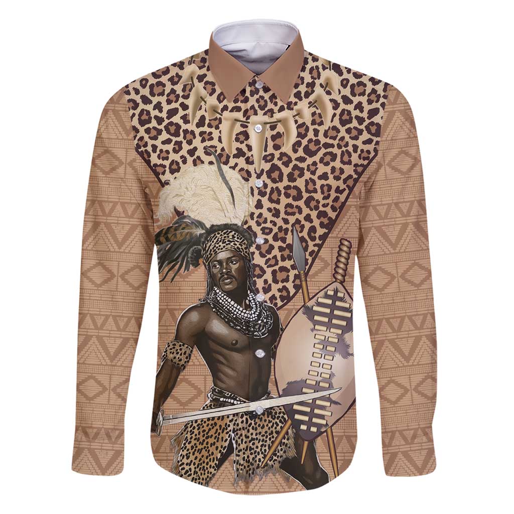 South Africa Zulu People Family Matching Off Shoulder Maxi Dress and Hawaiian Shirt Zulu Warrior - Wonder Print Shop