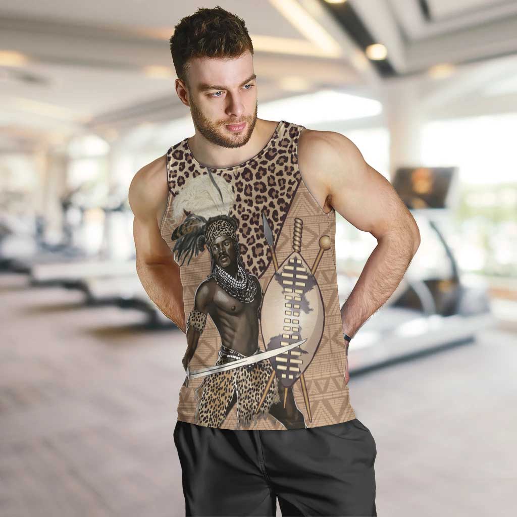 South Africa Zulu People Men Tank Top Zulu Warrior - Wonder Print Shop
