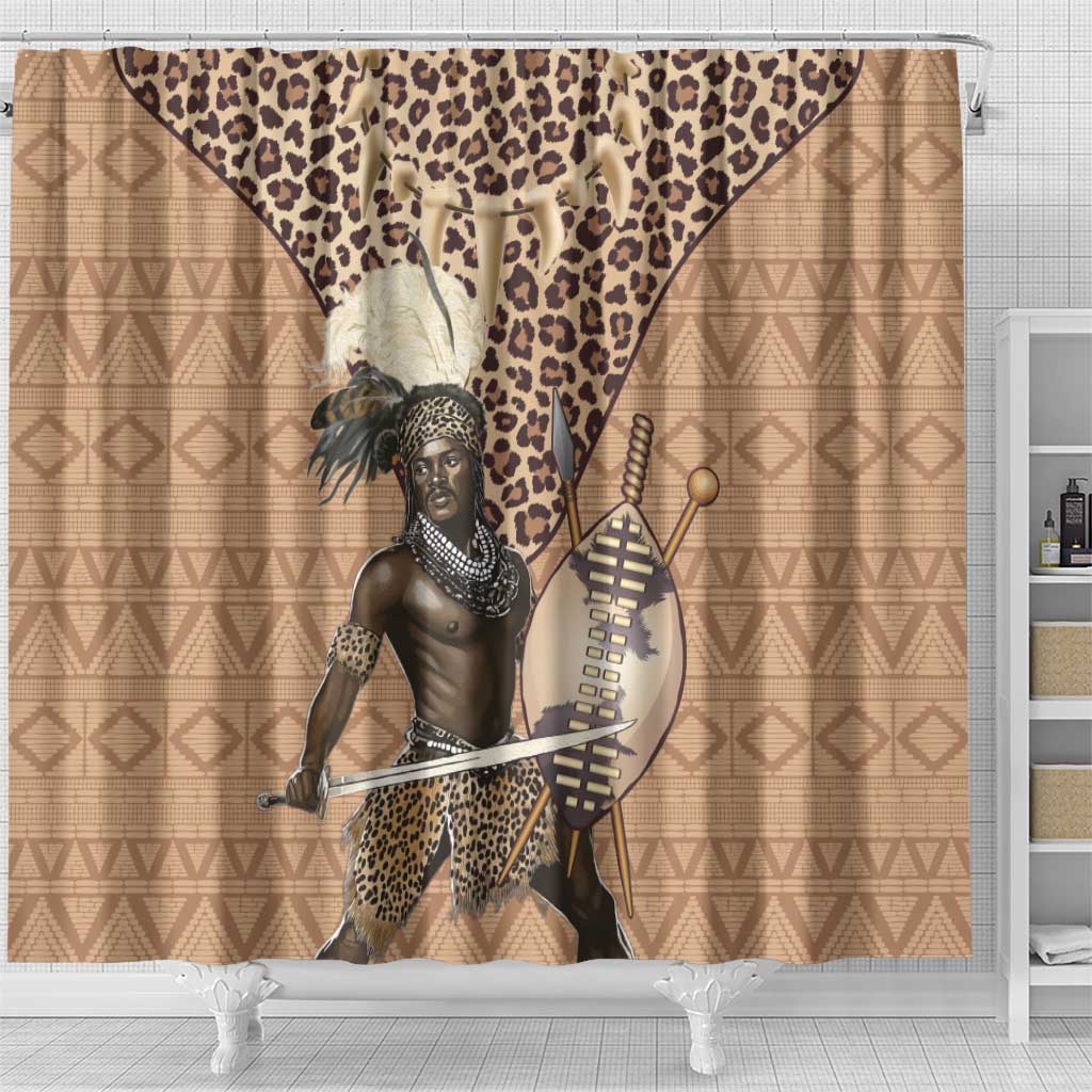 South Africa Zulu People Shower Curtain Zulu Warrior