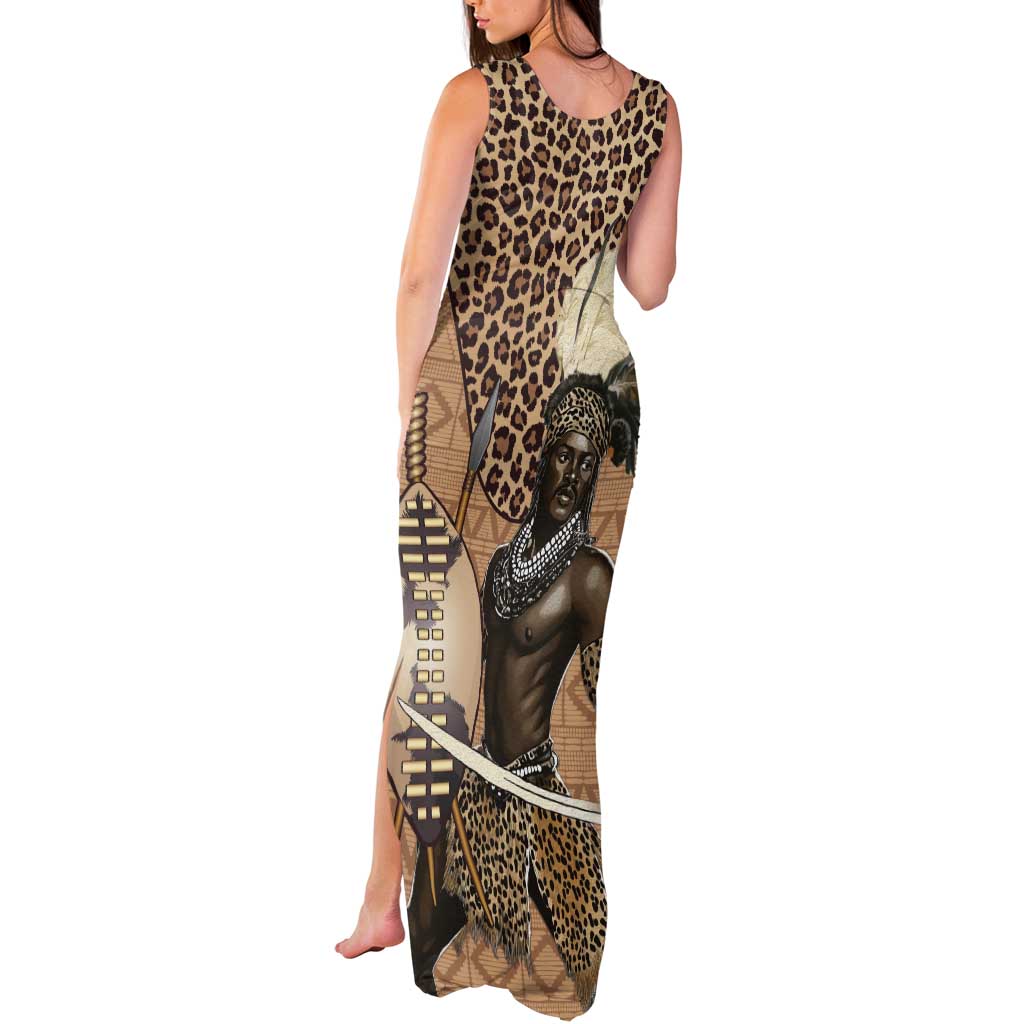 South Africa Zulu People Tank Maxi Dress Zulu Warrior - Wonder Print Shop