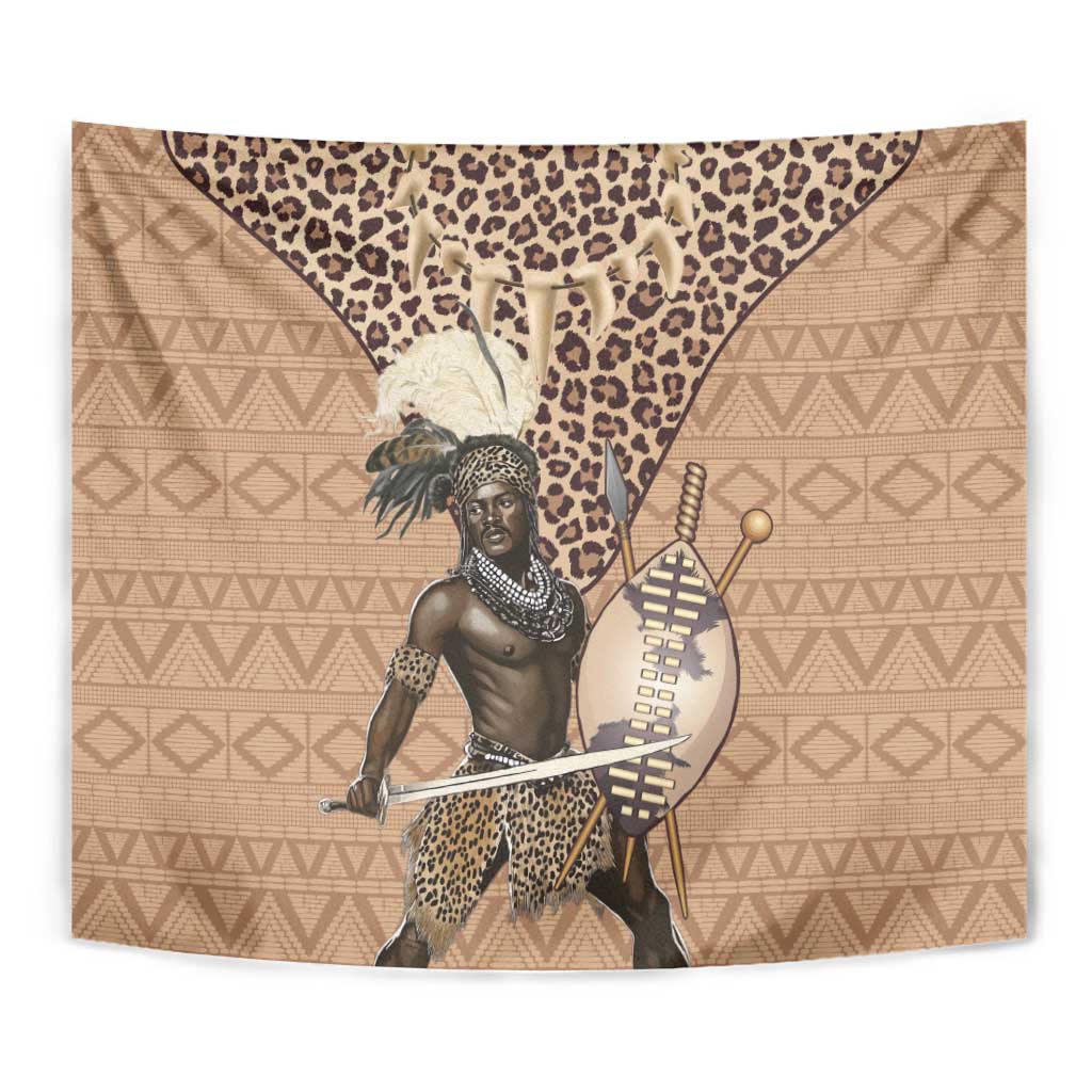South Africa Zulu People Tapestry Zulu Warrior - Wonder Print Shop
